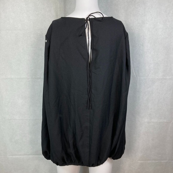 NWT Lane Bryant Top Womens Sz 14 16 Petite Black Studded Slit Sleeve Popover - Picture 5 of 9